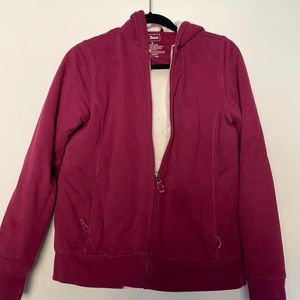 Ll bean Sherpa warm lined zip up sweater hooded